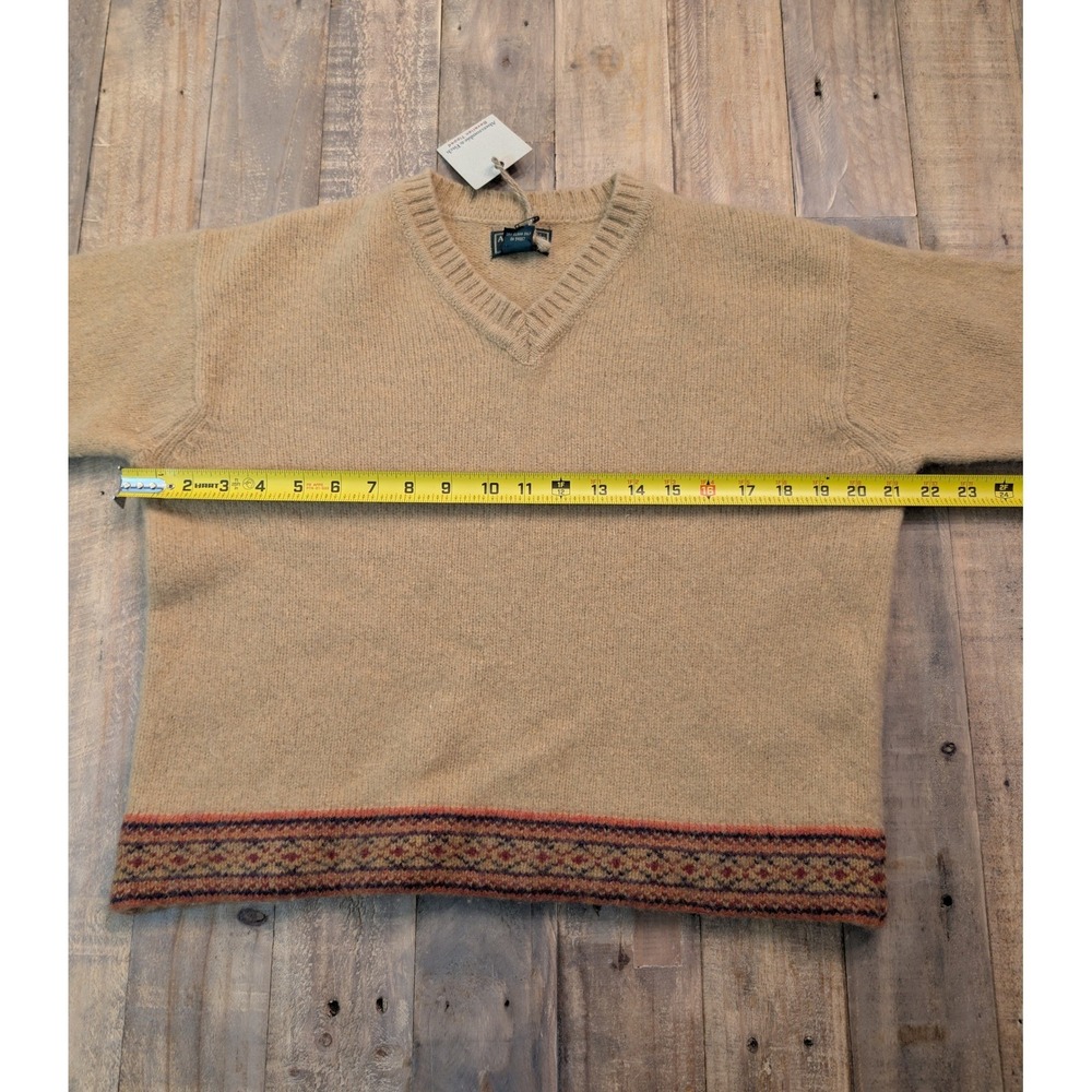 VTG Abercrombie & Fitch Bavarian V Neck Sweater Womens M Shetland Wool Knit NWT - Picture 2 of 8